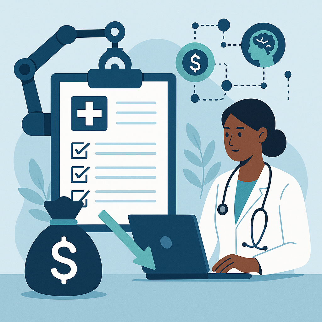 intelligent operations at lower costs for healthcare dont add the title in the image no text
